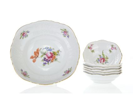 Bernadotte, kompotová souprava, zahradní květy, Thun, 7 d.