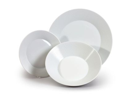 Lea, sada talířů, český porcelán, bílá, Thun, 18 d.