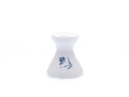 Svícen, 6,5 cm, český porcelán, Bernadotte, modré růžičky, Thun
