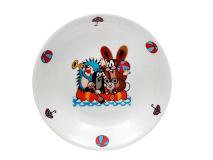 Krteček a člun, hluboký talíř, 20 cm, český porcelán, Thun