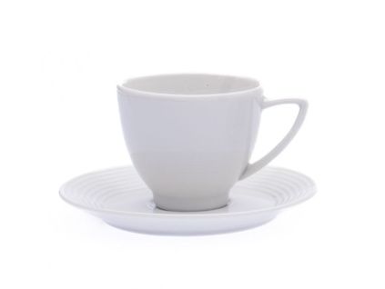 Bílý šálek s podšálkem na espresso, 90 ml, Lea, Thun