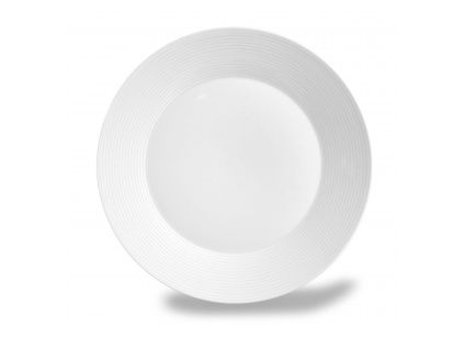Bílý talíř mělký, český porcelán, 27 cm, Lea, Thun