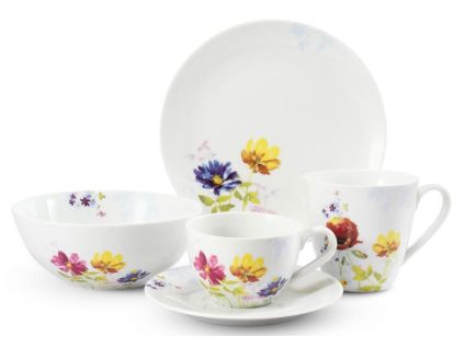 Snídaňová sada, český porcelán, Palouček, Leander, 5 d.