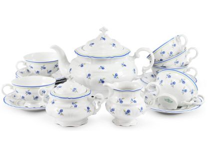 Čajová sada, porcelán, pomněnky, Sonáta, Leander, 15 d.