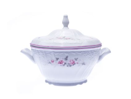 Mísa polévková, Bernadotte, 2,5 l, růže, růžový proužek, Thun