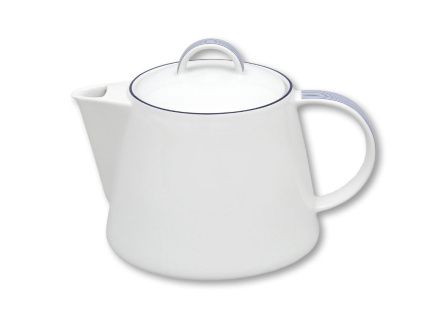 Tom, konvice čajová, český porcelán, 1,3 l, modrá linka, Thun