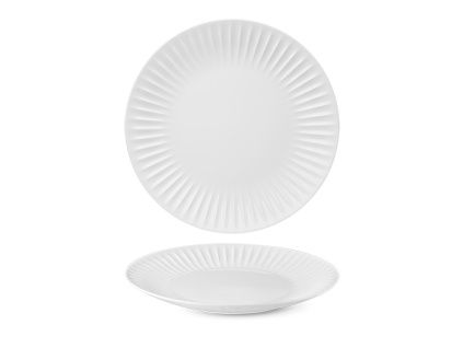 Talíř mělký, bílý, Ribby, 27 cm, porcelán, G. Benedikt