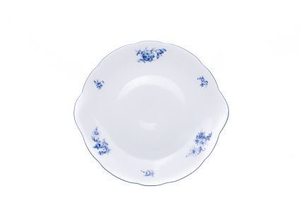 Rose, talíř koláčový, porcelán, modré růže, 27 cm, Thun