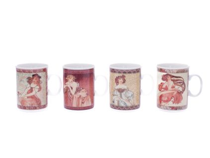 Boby, sada hrnků 0,22 l, Mucha, Český porcelán Dubí, 4 ks