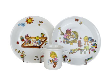 Dětská porcelánová souprava, Školka, Thun RZ, 3 d.