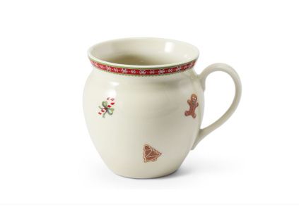 Hrnek buclák, vánoční porcelán, perníčky, 0,30 l, Leander