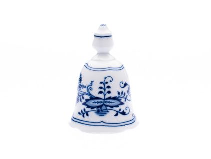 Zvonek, 10,5 cm, český porcelán, Mary-Anne, cibulák, Leander