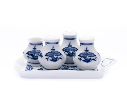 Souprava sypátek, český porcelán, Mary-Anne, cibulák, Leander, 5 D.