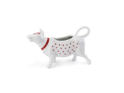 Mlékovka, kravička, 70 ml, český porcelán, Hyggeline, červená, Leander