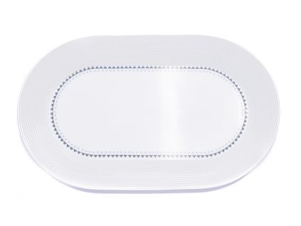 Mísa oválná Lea, 38 cm, porcelán, modré kamínky, Thun
