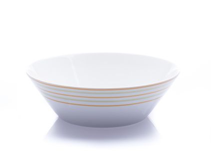 Tom, mísa kompotová, český porcelán, 24 cm, žlutá linka, Thun
