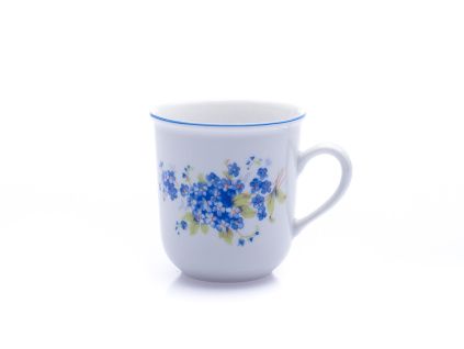 Malý hrnek, porcelán, 0,17 l, pomněnky, Český porcelán Dubí