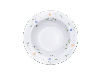 Talíř hluboký, 22 cm, luční kvítí, český porcelán, Thun