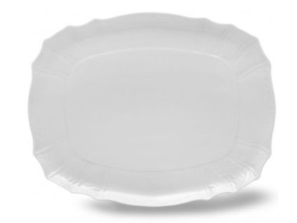Podnos čtyřhranný, 40 cm, bílý, Bernadotte, porcelán Thun