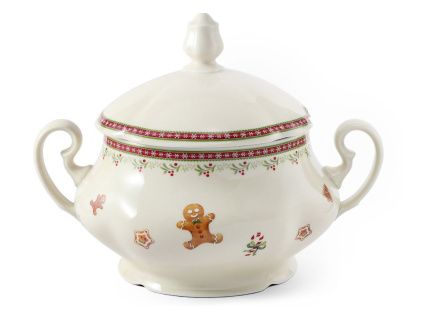 Polévková mísa, 2,5 l, perníčky, vánoční porcelán, Leander