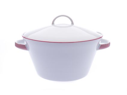 Tom, mísa polévková, 3 l, červená linka, porcelán Thun