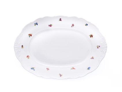 Mísa oválná, český porcelán, Verona, 36 cm, házenka, G. Benedikt