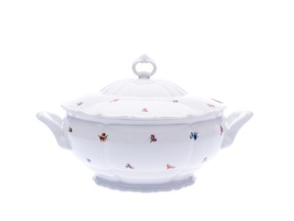 Mísa polévková s víčkem, český porcelán, Verona, 2,5 l, házenka, G. Benedikt