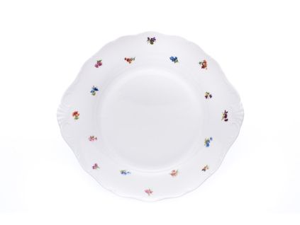 Talíř koláčový, český porcelán, Verona, 27 cm, házenka, G. Benedikt