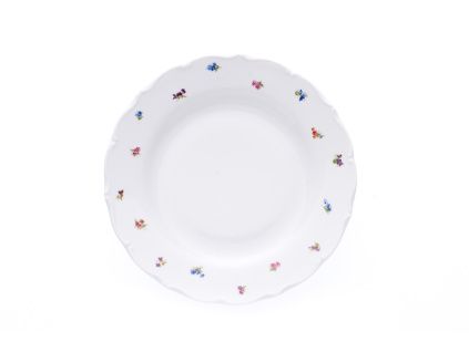 Talíř mělký, český porcelán, Verona, 25 cm, házenka, G. Benedikt