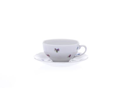 Šálek s podšálkem na čaj, český porcelán, Verona, 250 ml, házenka, G. Benedikt