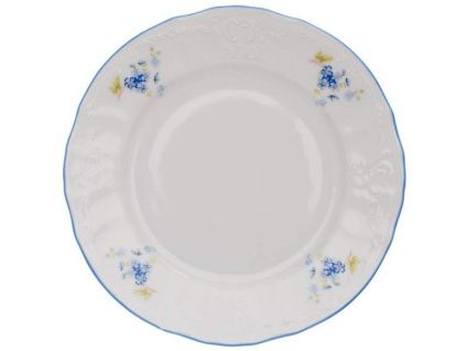Bernadotte, talíř dezertní, 17, pomněnky, český porcelán, Thun