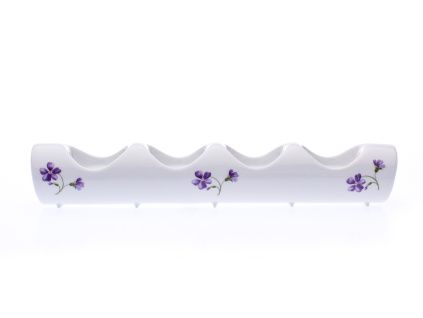 Svícen adventní, fialky, 30 cm, Český porcelán Dubí