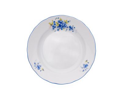 Talíř dezertní, 19 cm, pomněnky, Český porcelán Dubí