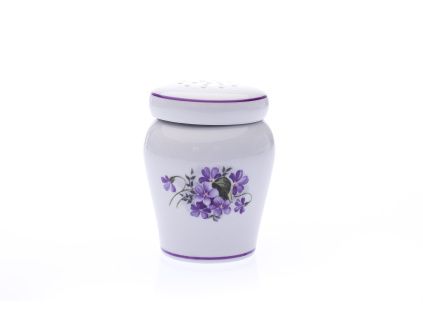 Dóza na moučkový cukr, 200 ml, fialky, porcelán Dubí