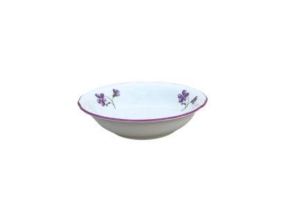 Miska kompotová, 13 cm, fialky, Český porcelán