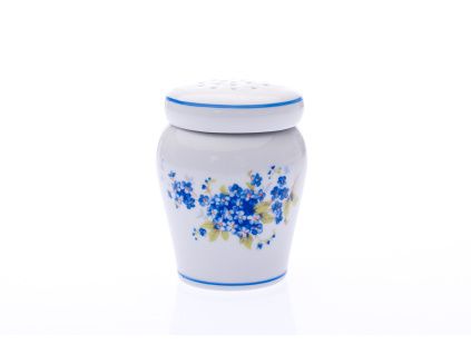 Dóza na moučkový cukr, 200 ml, pomněnky, porcelán Dubí