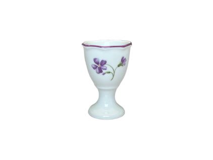 Kalíšek na vejce bez podstavce 7,5 cm, fialky, Český porcelán