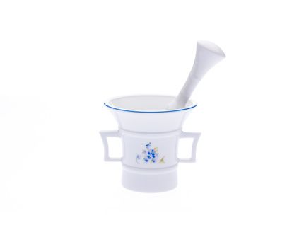 Hmoždíř s tloukem, 21 cm, pomněnky, Český porcelán