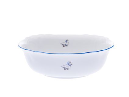 Mísa salátová čtyřhranná, 26 cm, husy, Český porcelán