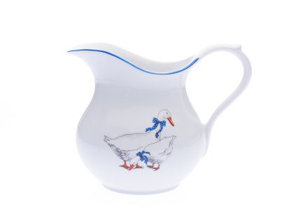 Džbán baňatý  1,20 l, husy, Český porcelán