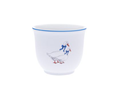 Květináč malý, 10, 9 cm, husy, Český porcelán