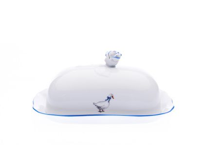Máslenka, husy, 250g, Český porcelán Dubí