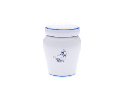 Dóza na moučkový cukr, 200 ml, husy, porcelán Dubí