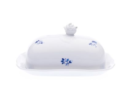 Máslenka, modrá házenka, 250 g, Český porcelán Dubí
