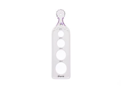 Měrka na porce špaget 30 x 8,5 cm, fialky, Český porcelán