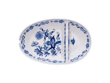 Mísa oválná na špíz, cibulák, Český porcelán