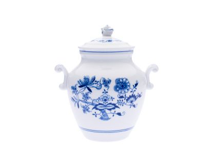 Sádelňák s víčkem, 1,20 l, cibulák, Český porcelán