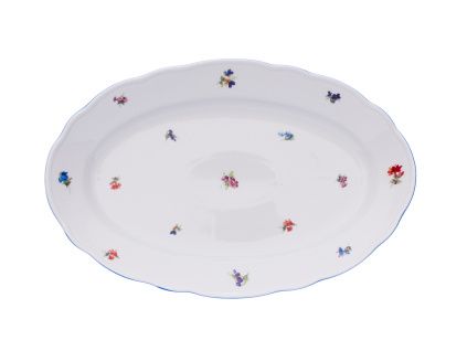 Mísa ovalná, 35 cm, rakouská házenka, Český porcelán Dubí