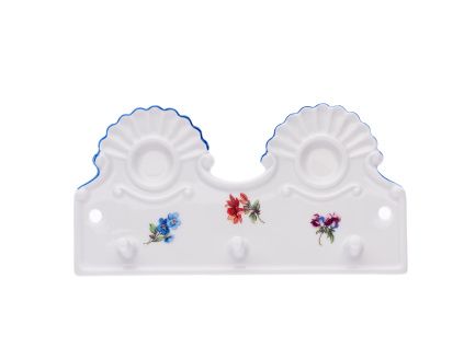 Kuchyňský věšák, 18 x 9 cm, rakouská házenka, porcelán Dubí
