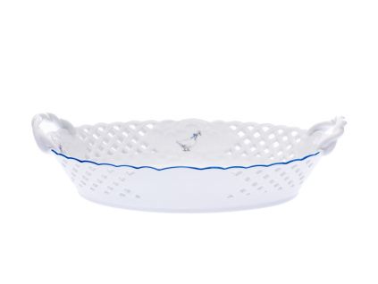 Košík prolamovaný, 28 cm, husy, Český porcelán Dubí